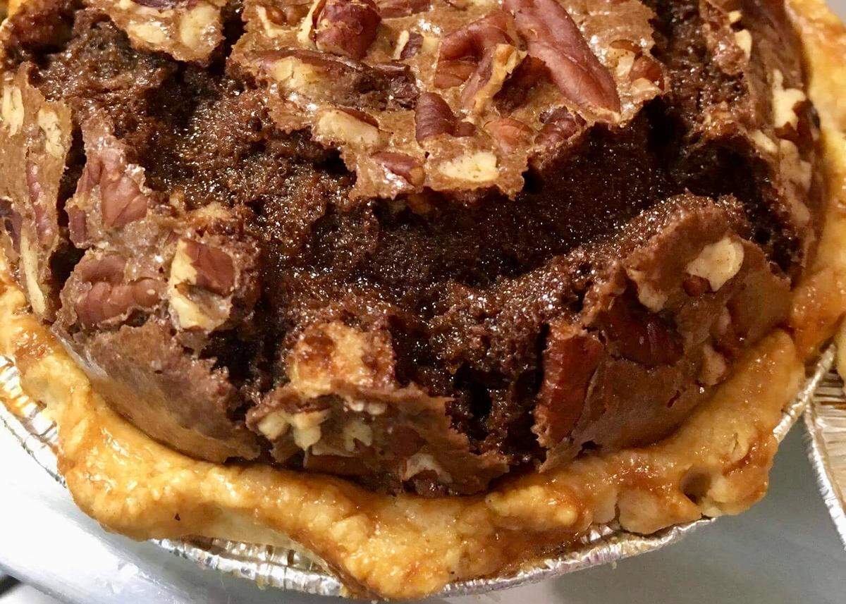 A chocolate-pecan pie at Texas Pie Company in Kyle.
