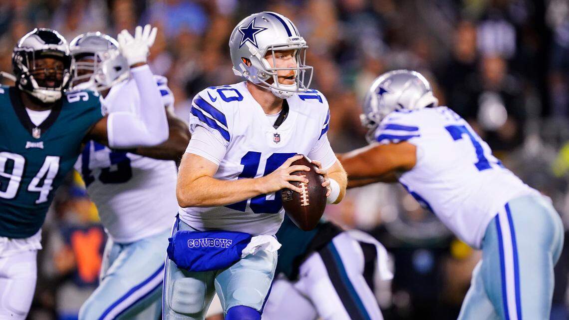 Dallas Cowboys’ Cooper Rush finally lost as they were unable to come back from a 20-0 half time deficit in a loss against the Eagles in Philadelphia.