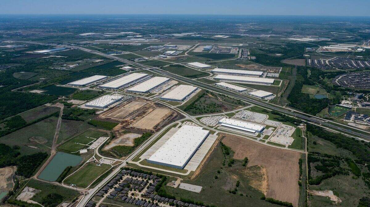 An aerial view of Alliance Center North. 