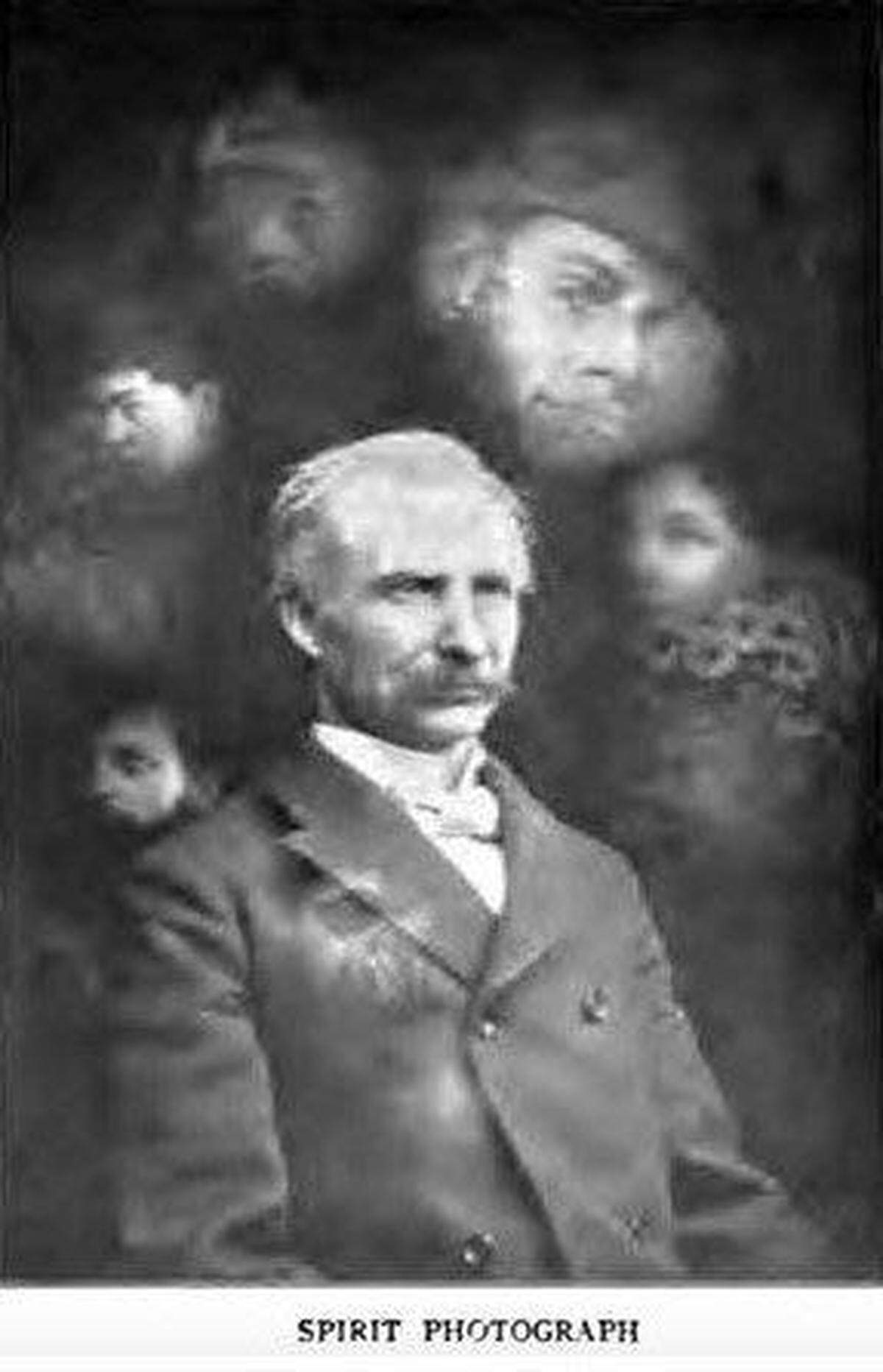 Spiritualists took photos of people that they claimed also showed images of spirits.