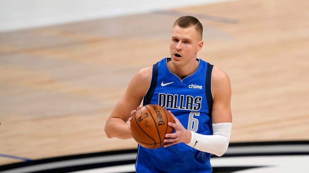 Dallas Mavericks’ Kristaps Porzingis has been limited to 17 games this season but averages 20.5 points and 8.2 rebounds.
