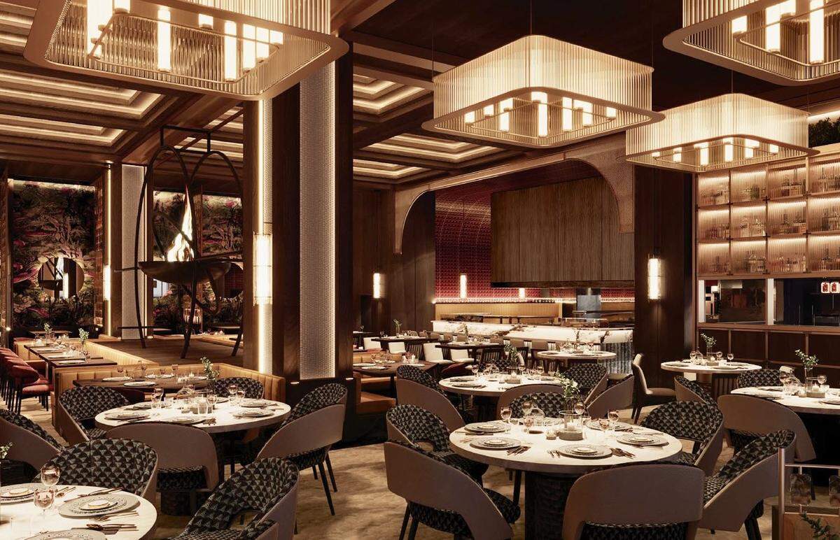The dining room at Soy Cowboy in the Loews Arlington hotel.