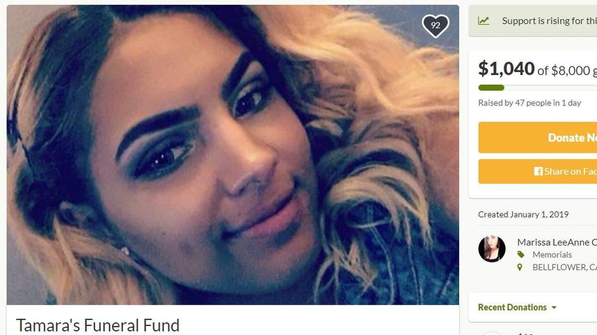 A GoFundMe account has been created to cover funeral expenses for the woman killed at a New Year’s Eve party in Fort Worth.