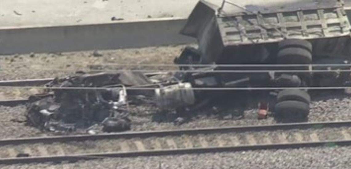 Two people were killed Saturday afternoon when a TRE passenger train collided with a dump truck in east Tarrant County.