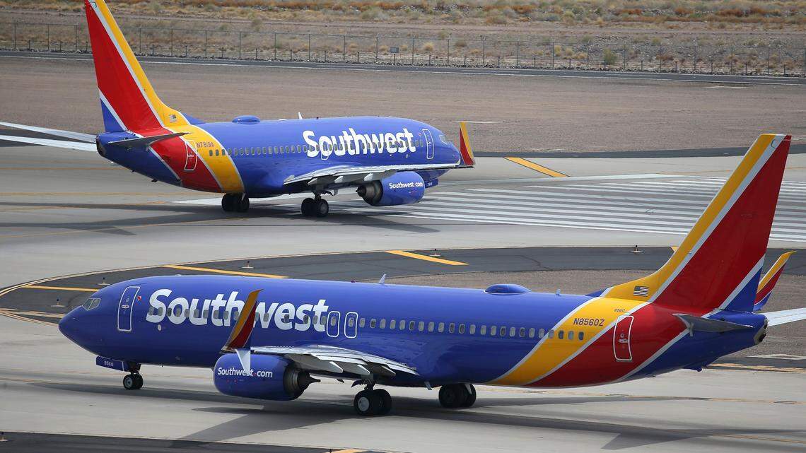 A woman is accused of punching a Southwest Airlines worker in Texas. This file photo was taken in Arizona.