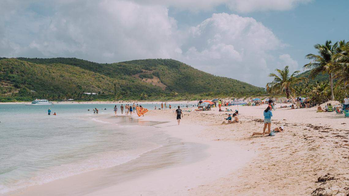 Spirit Airlines announced new daily flights Puerto Rico, a vacation destination known for beaches like Flamenco Beach seen here.