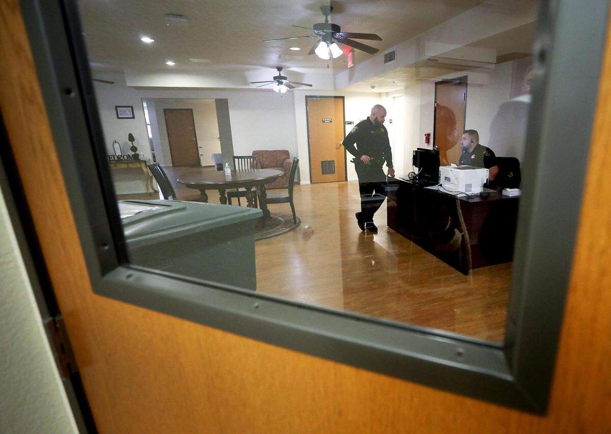 Tarrant County Sheriff’s Deputies work a shift at Tarrant County’s new mental health jail diversion center on Friday, January 7, 2022, in Fort Worth. The center is an option for nonviolent individuals with a mental health issue that come into contact with police.