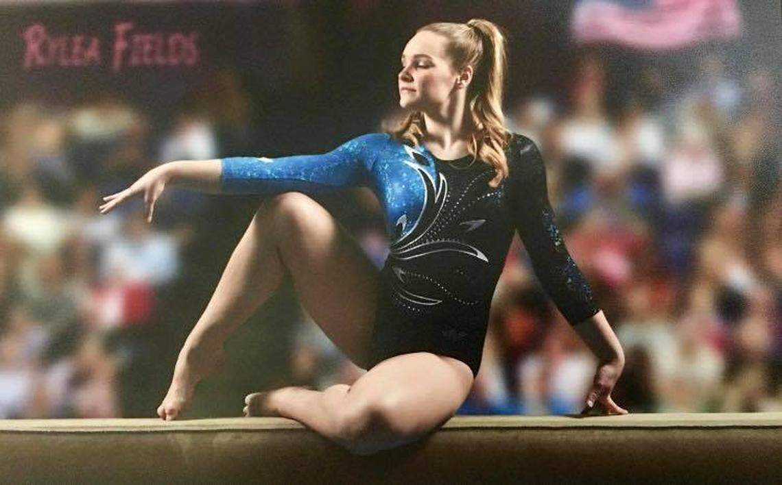 Rylea Fields in competitive cheerleading competition