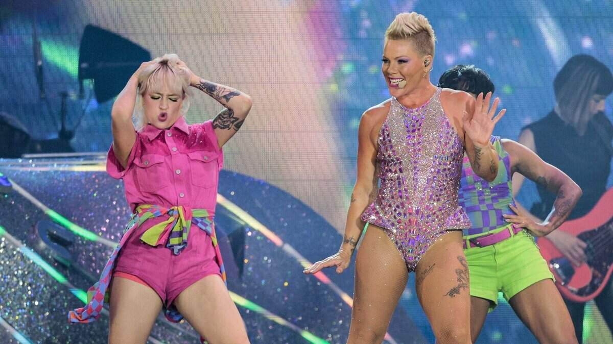 Pink performs at Citizens Bank Park on Sept. 18, 2023, in Philadelphia. (Steven M. Falk/The Philadelphia Inquirer/TNS)