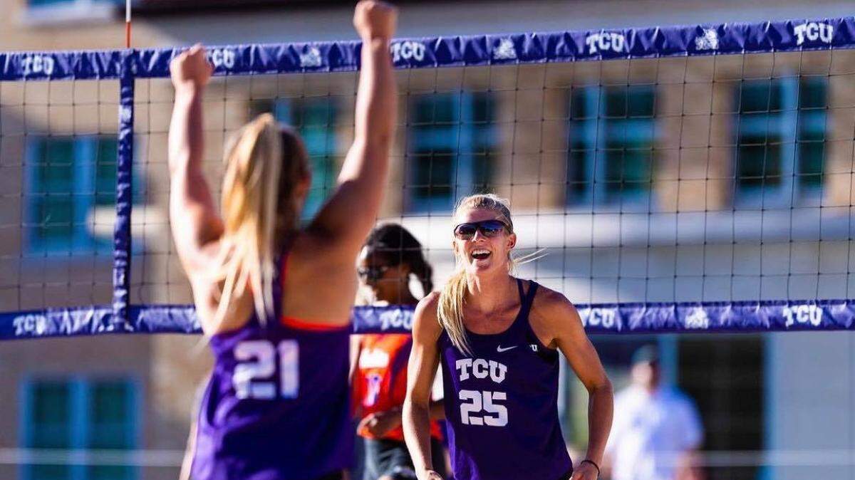The TCU beach volleyball program is headed to the NCAA championships for the first time in program history. (Matt Smith/Special to the Star-Telegram).