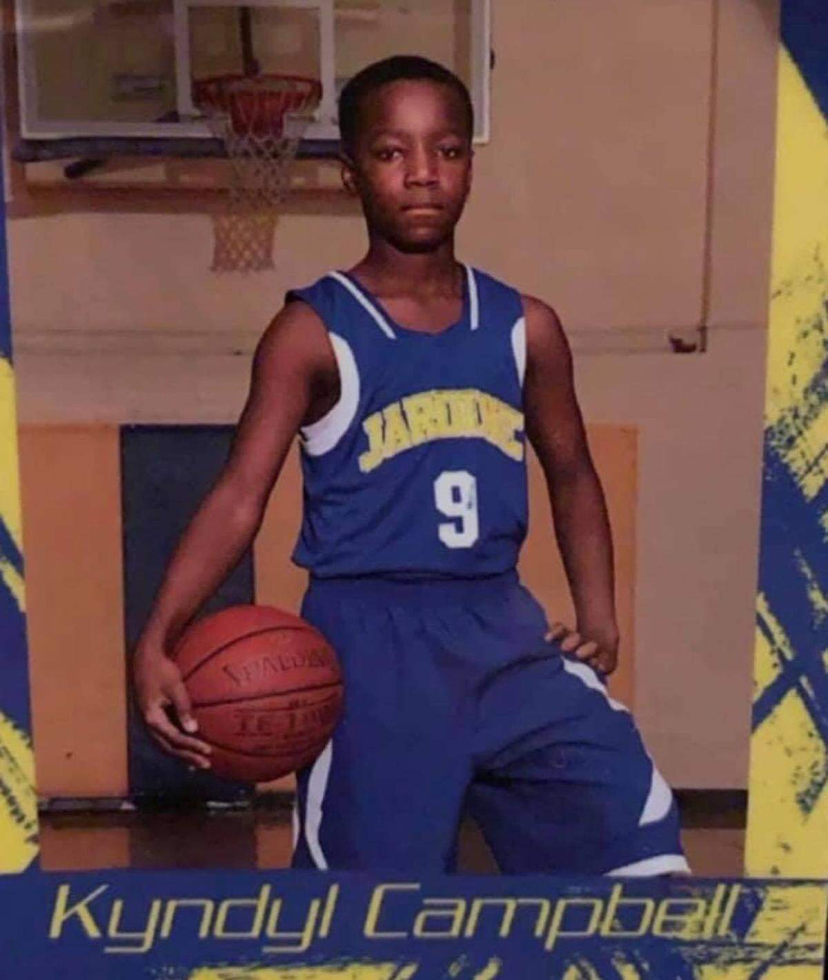 Kyndyl Campbell in the eighth grade as a member of the Jardine basketball team in Wichita, Kansas. Campbell, a 16-year-old at Keller Fossil Ridge, died Saturday Jan. 9, 2021.