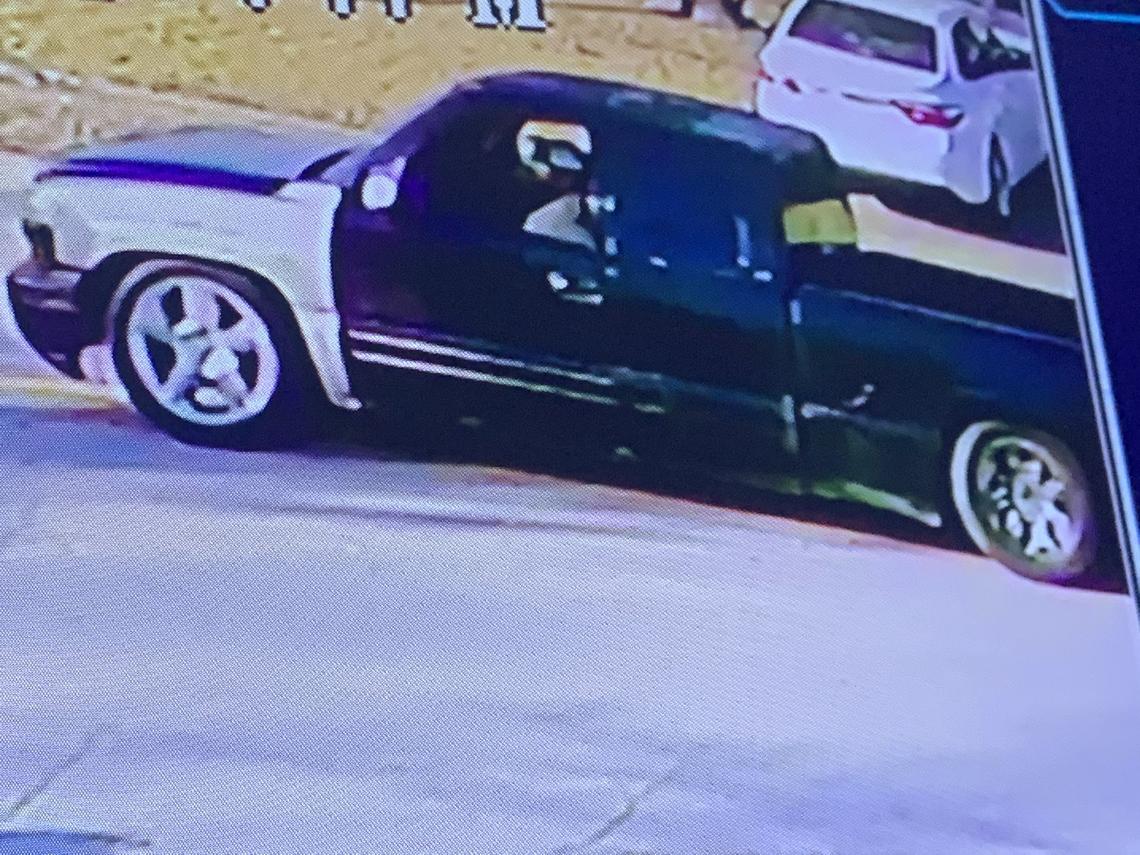 Arlington police released this photo of a vehicle of interest in a fatal hit-and-run accident that killed an 80-year old man who was checking his mail. Police want to talk to the driver of this 1999-2002 Chevrolet Silverado 1500 Extended Cab. The front right door, hood, and both front left and right quarter panels are a lighter color (possibly primer colored), while rest of the pickup is a darker color.