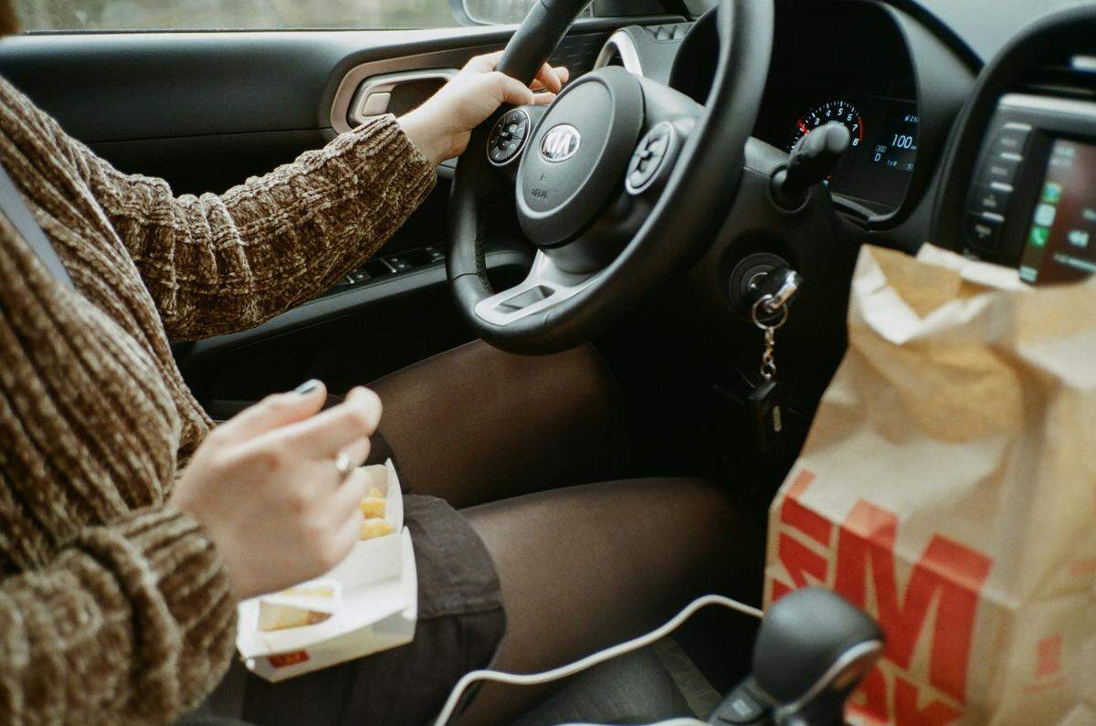 Eating or drinking while driving increases the chances of getting in a car accident by 80%, according to the National Highway Traffic and Safety Administration.