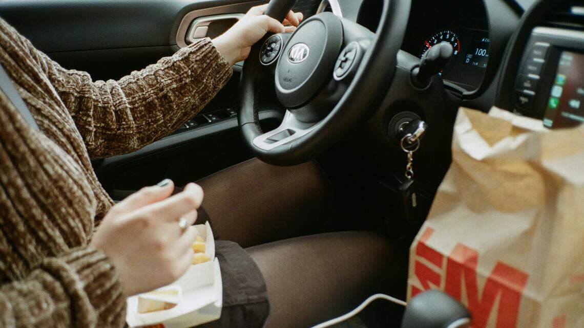 Eating or drinking while driving increases the chances of getting in a car accident by 80%, according to the National Highway Traffic and Safety Administration.