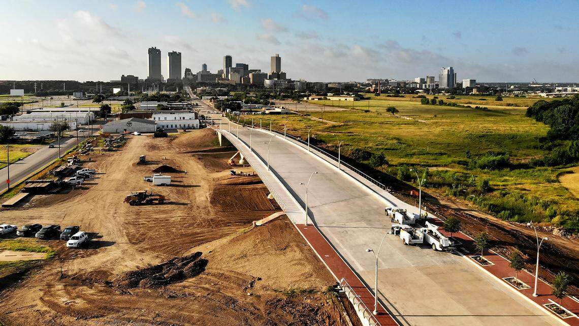 The North Main Street bridge, the second of three Panther Island bridges, opened in June.