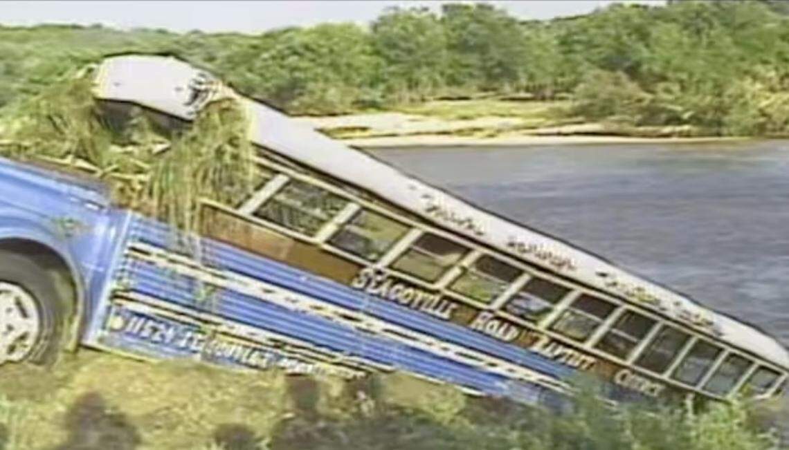 Ten campers drowned July 16, 1987, when their bus from a Balch Springs, Texas, church never made it across the Guadalupe River near Comfort, Texas.