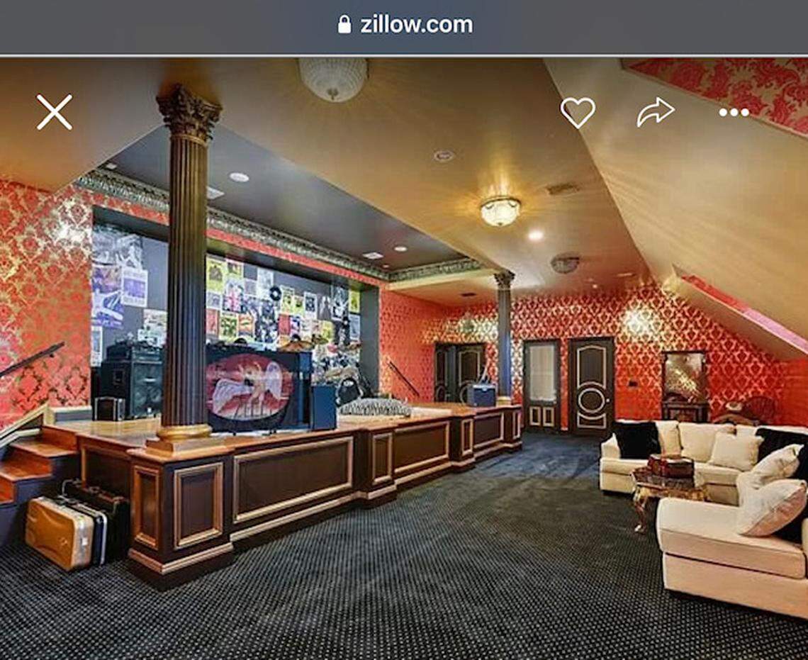 Music room with stage