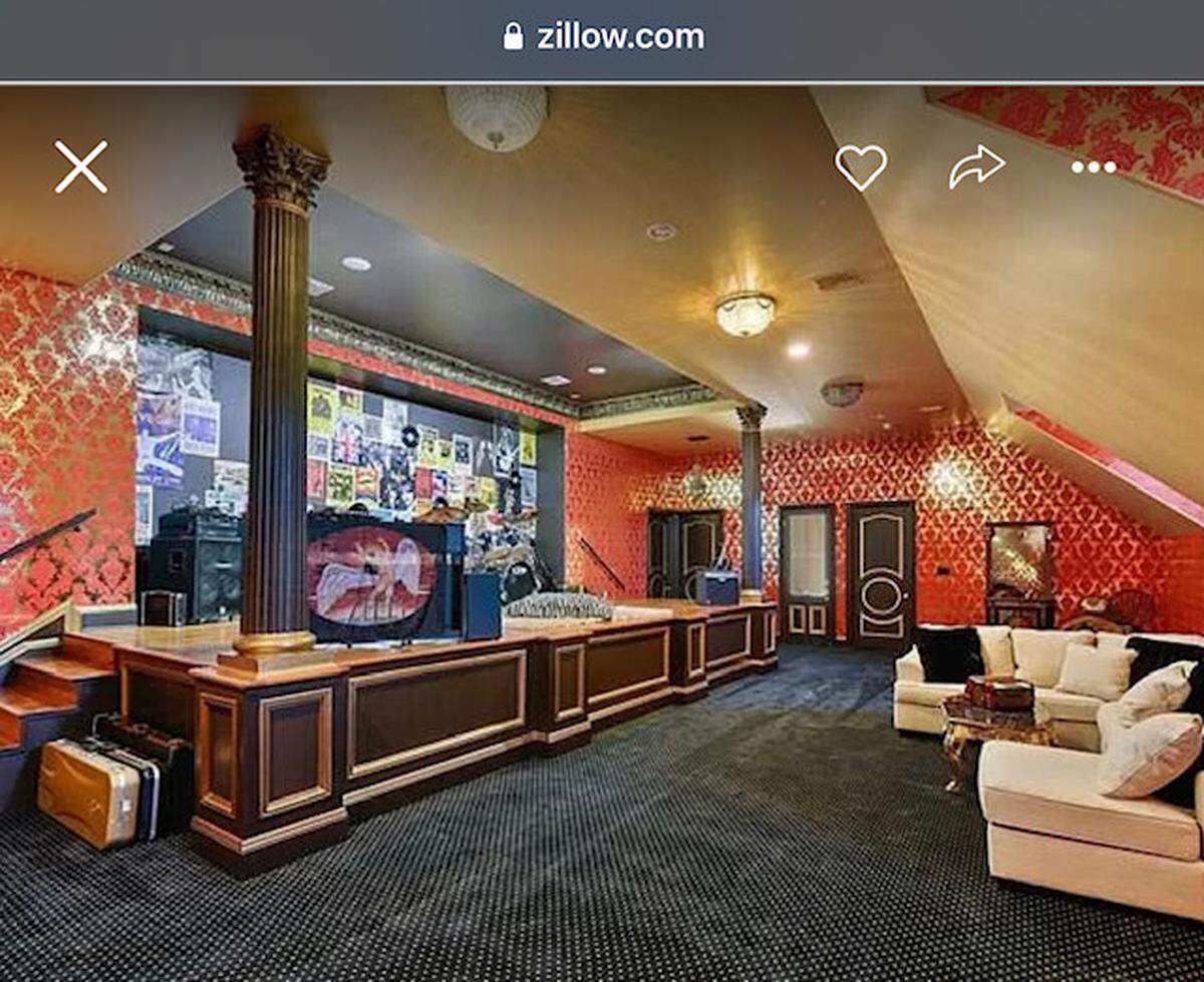 Music room with stage