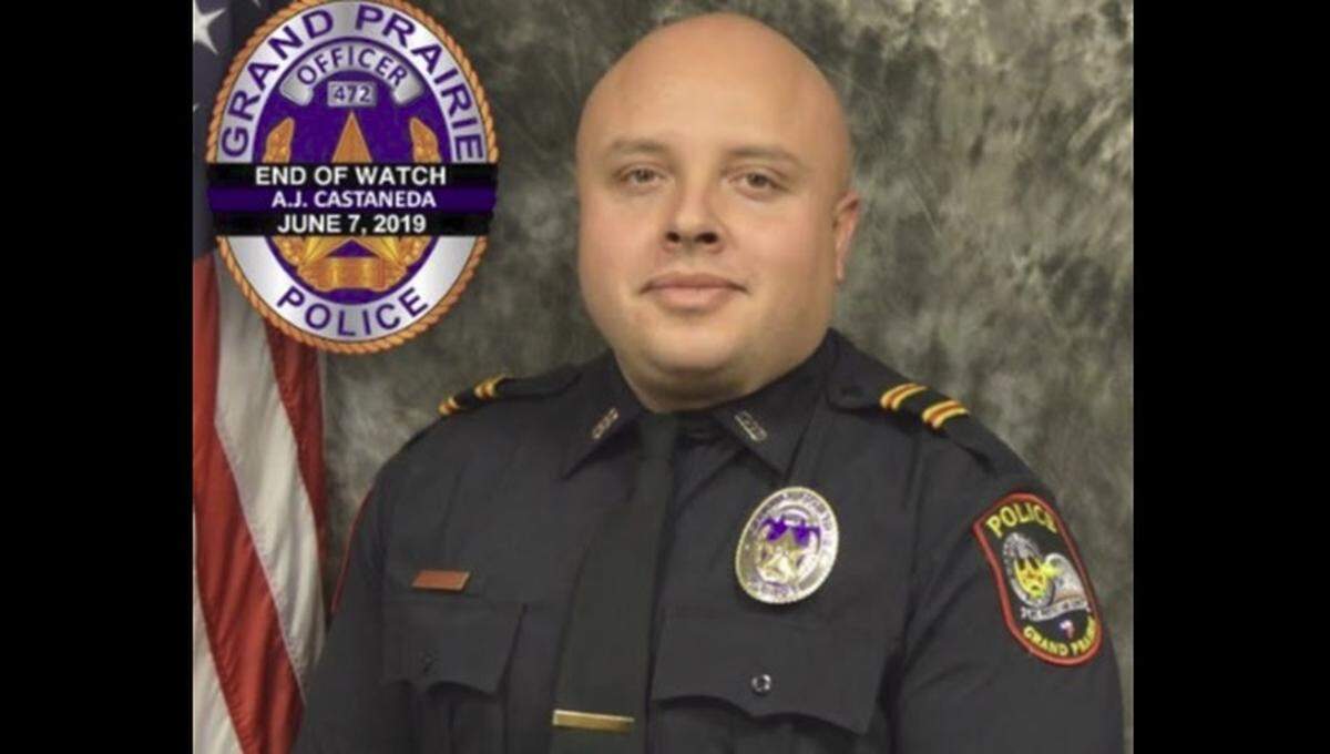 Grand Prairie Officer Albert “A.J.” Castaneda was killed Friday after he was hit by a car.