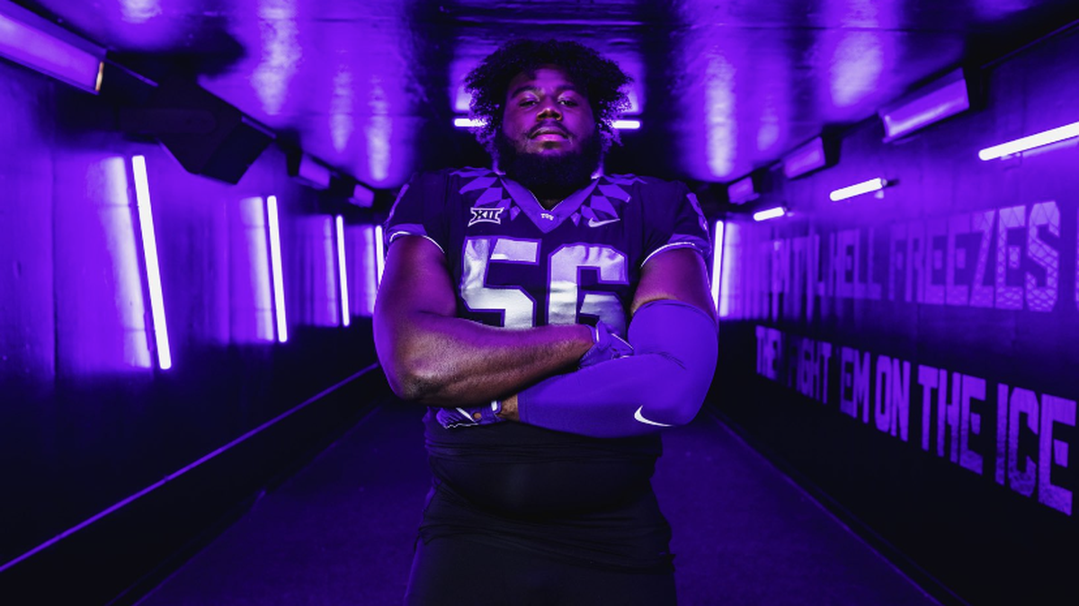 Willis Patrick during his visit to TCU. The Mansfield High grad trasfered from Jackston State. 