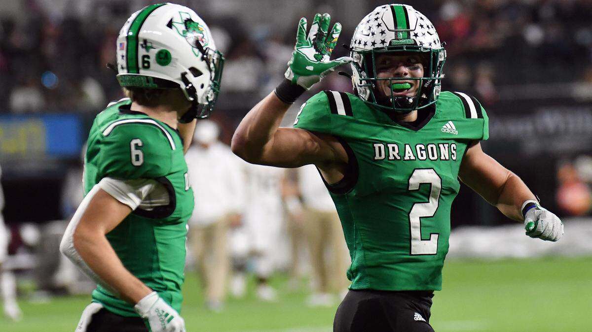 Southlake Carroll’s Owen Allen scored three times as the Dragons beat Allen in the state quarterfinals on Saturday. Special/Bob Haynes