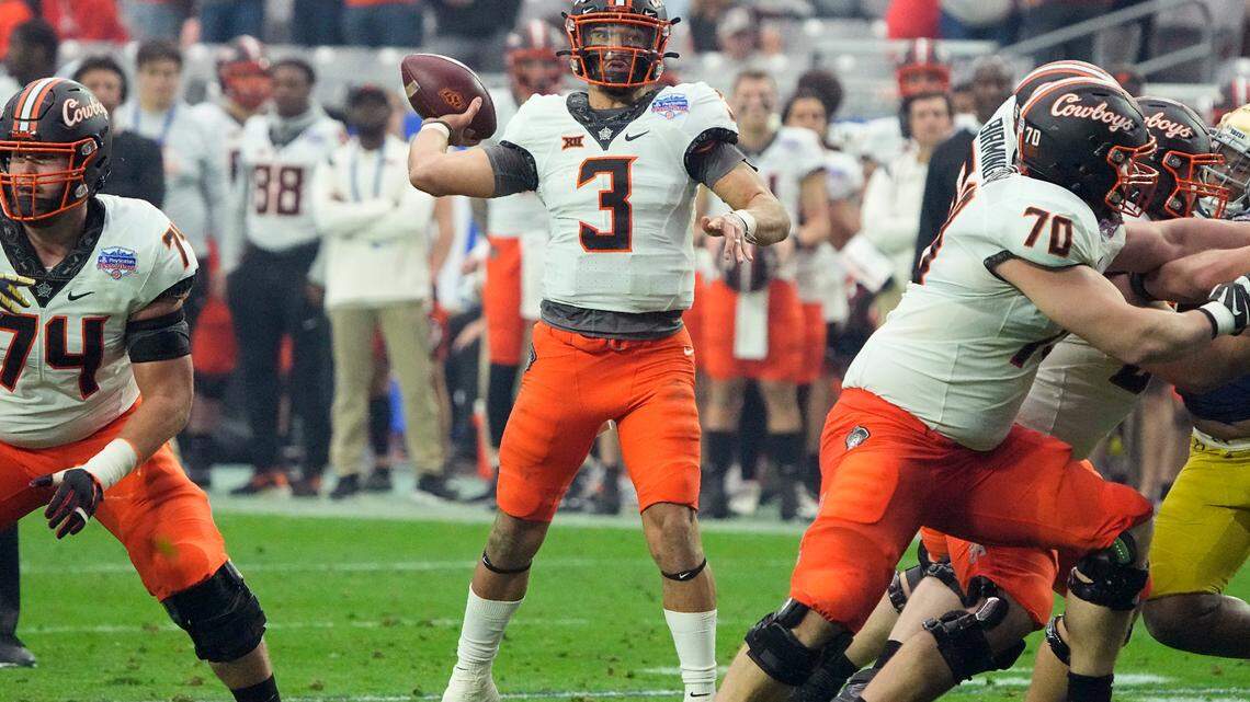 Oklahoma State’s Spencer Sanders is the top of the class in Steven Johnson’s preseason Big 12 quarterback rankings.