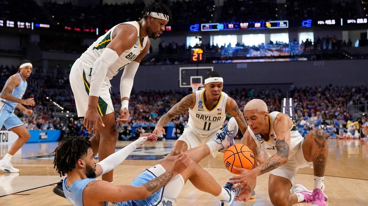 North Carolina and guard R.J. Davis won a brutally entertaining NCAA Tournament second-round game against Baylor on Saturday at Dickies Arena in Fort Worth.