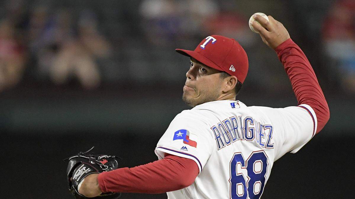 Ricky Rodriguez made his MLB debut with the Rangers in 2017 but logged only four games in 2018 before a shoulder injury shut him down and eventually required surgery.