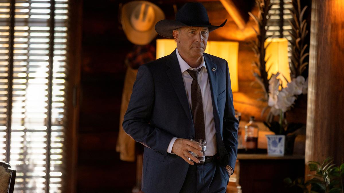 Kevin Costner as John Dutton in a scene from “Yellowstone.”