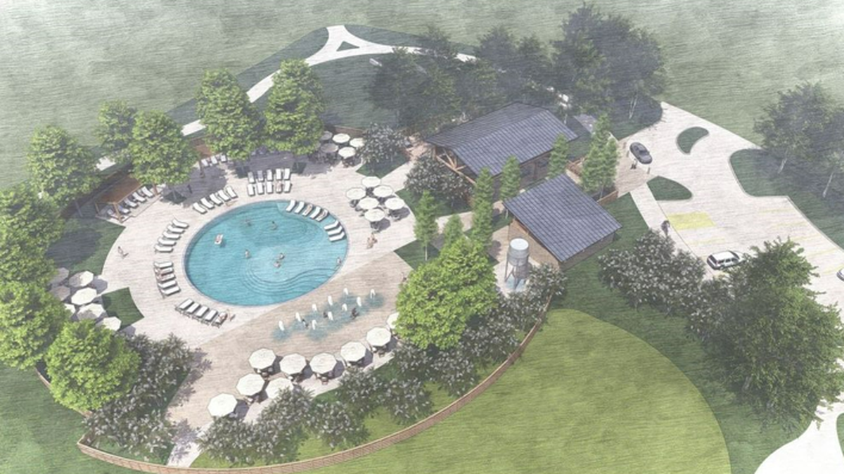 A rendering of the future amenities center at upcoming housing development Silo Mills in Johnson County.