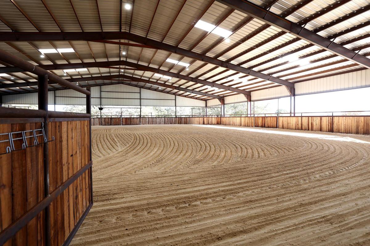 This covered arena at 270 Price Lane in Weatherford on Tuesday, Nov. 26, 2024.