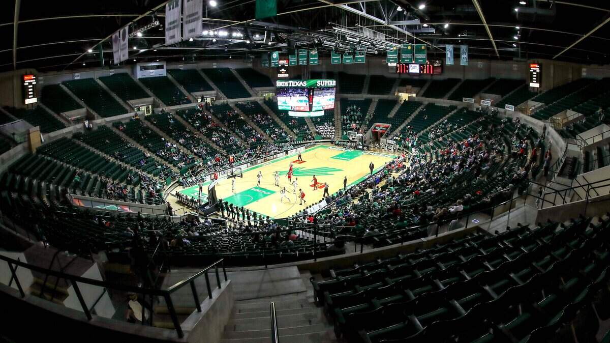 Few fans turned out for North Texas' overtime loss against Western Kentucky on Feb. 15.  The university made $1.16 million last year on ticket sales to its home games in all sports.