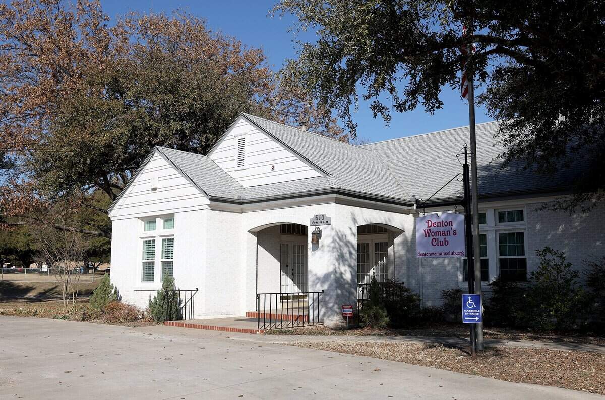 The Denton Woman's Club Building on Feb. 12, 2026, at Quakertown Park in downtown Denton. The building was built where Quakertown, a thriving Black community, once stood. The Black residents were displaced by a 1921 city bond election for a park.