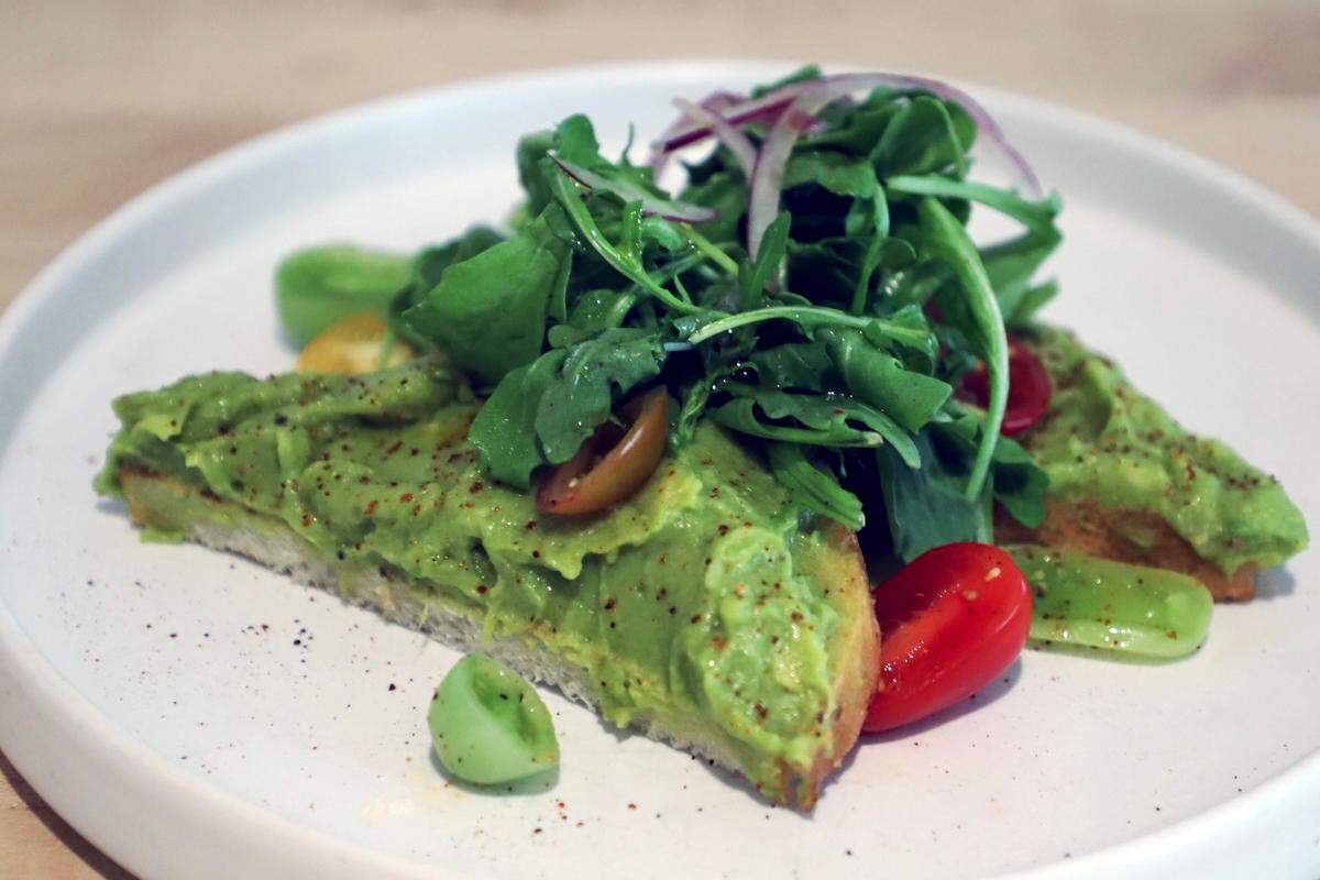 Avocado toast on the daily brunch menu at il Modo.