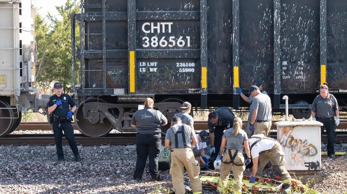 A man was injured in Fort Worth Wednesday after being hit by a train. He was rescued by Fort Worth firefighters and is expected to recover.