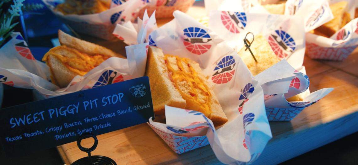 The Sweet Piggy Stop will be available at Kapow Kitchen in the Texas Motor Speedway during the NASCAR WURTH 400 race.