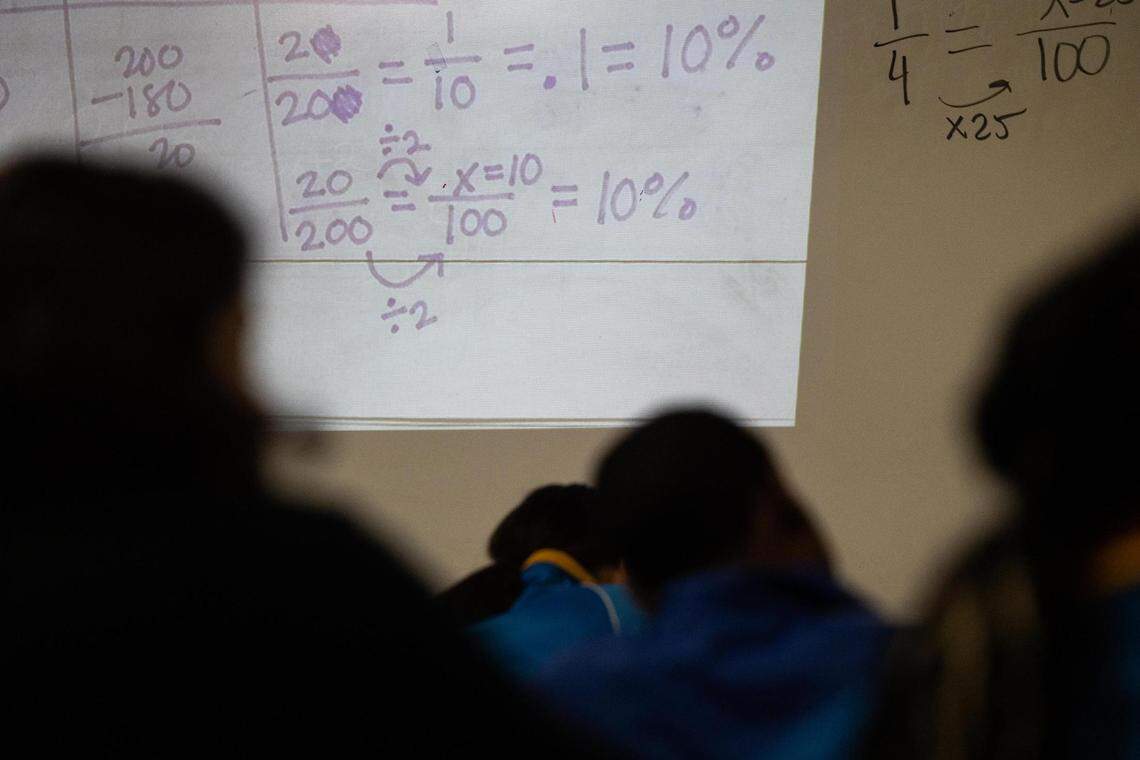 Teacher Allison Burrola’s class studies at IDEA Rise charter school in the Las Vegas Trail neighborhood on Nov. 10, 2022, in Fort Worth.