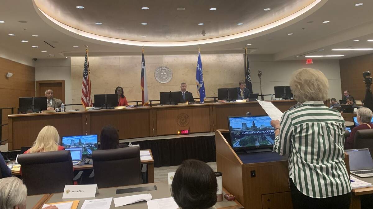 Arlington resident criticized the Tarrant County Commissioners Court’s decision to halve the number of monthly meetings on Aug. 5, 2025.