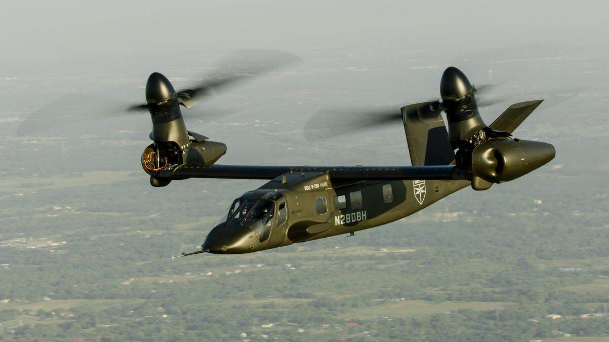 Bell’s V-280 tiltrotor aircraft can take off or land vertically and fly at over 300 mph. It’s designed to fly twice as fast, and twice as far, as the Army’s existing fleet.