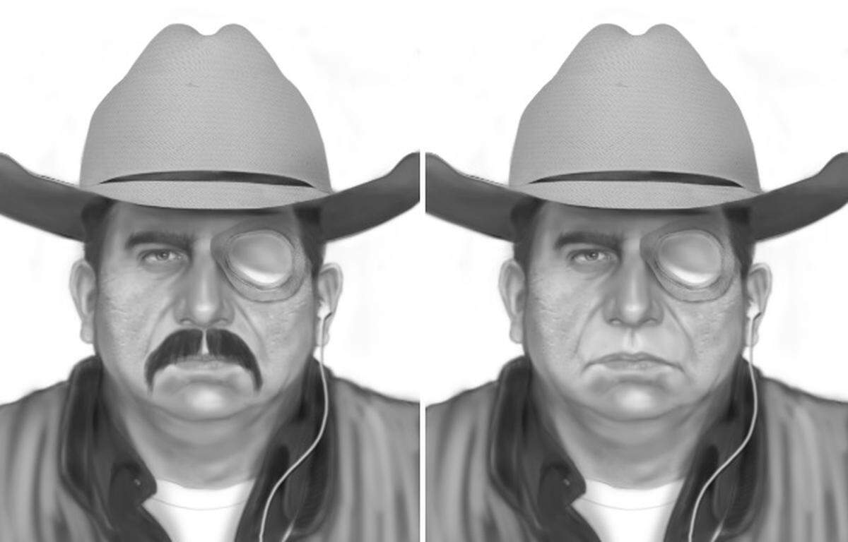 Sketches of the suspect who in 2003 robbed a Watauga bank and then shot a North Richland Hills police officer.