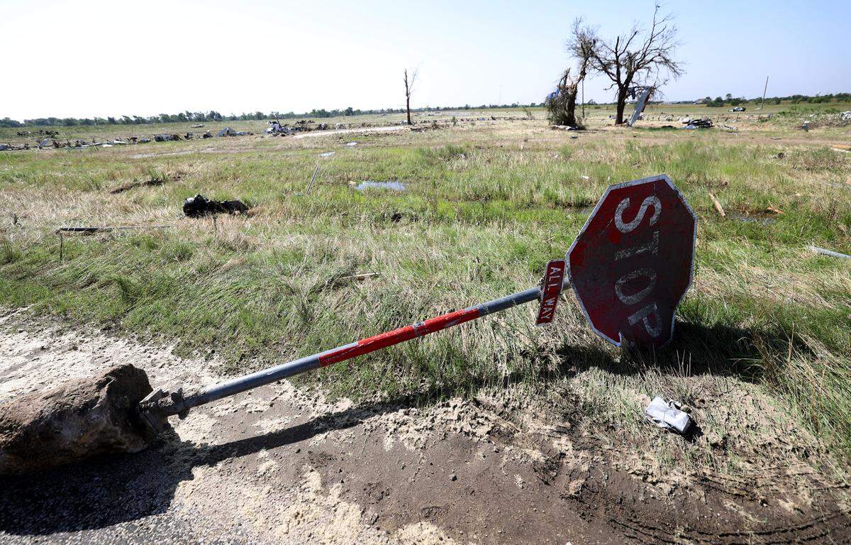 Damage on Lone Oak Road in Valley View on Sunday, May 26, 2024, after severe storms that moved through Cooke and Denton counties on Saturday.