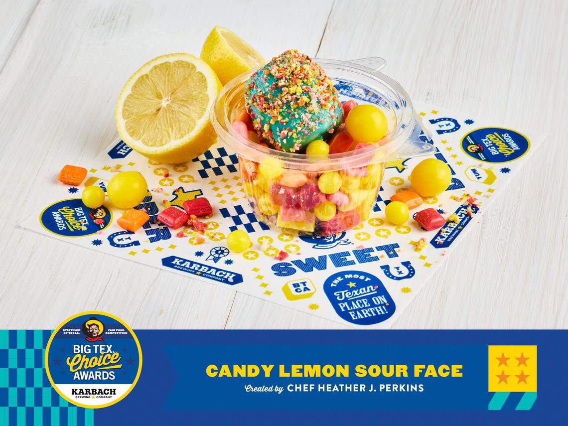 Candy lemon sour face.