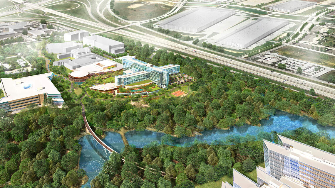 The new American Airlines headquarters will have a 600-room hotel at the heart of its campus