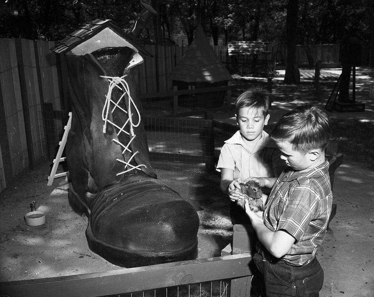 June 17, 1953: Phillip and Reagan Sharp at Fort Worth’s Forest Park Zoo