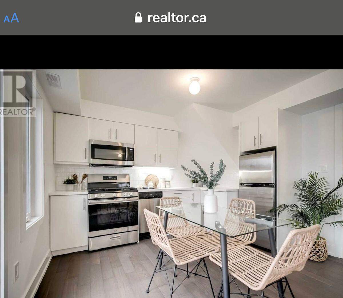 Dining area and kitchen