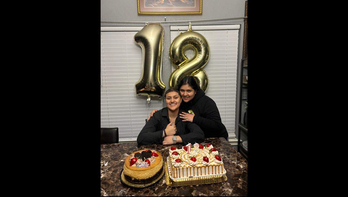 Jenny Rosales celebrates her 18th birthday in a family photo. Rosales was fatally shot outside a Fort Worth restaurant on Friday, Oct. 3, according to police.