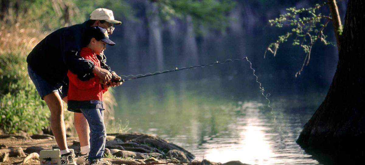 Try your luck fishing the Frio - no license needed to fish from shore.