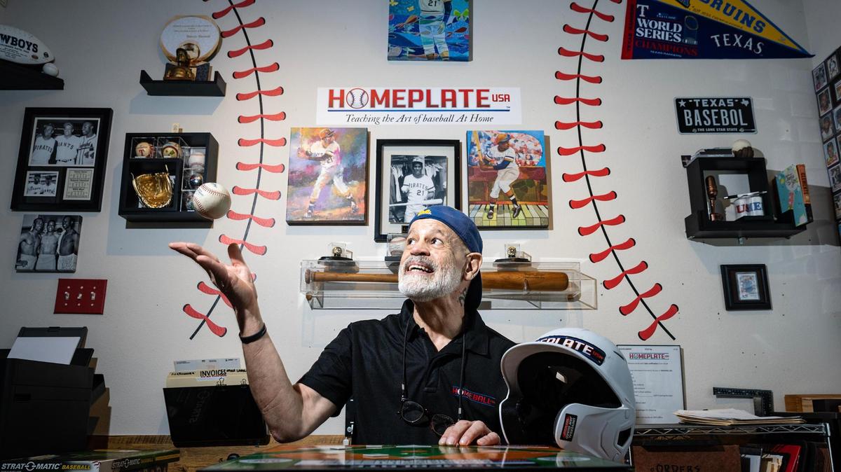 Miguel Otero of Grapevine invented Homeplate USA, a baseball board game, when he was 11. living in Puerto Rico. Now retired at 67, he began producing and selling the game in March out of his apartment.