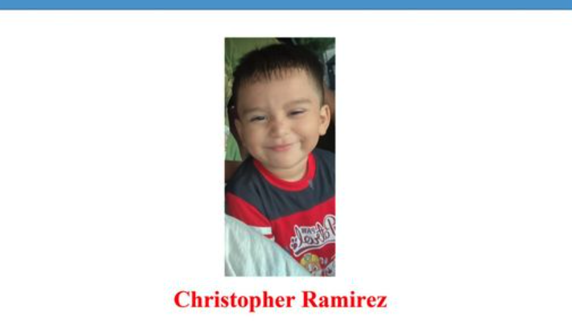 Christopher Ramirez, 3, went missing Wednesday afternoon after he chased a neighbor’s dog into the woods, sheriff officials say.