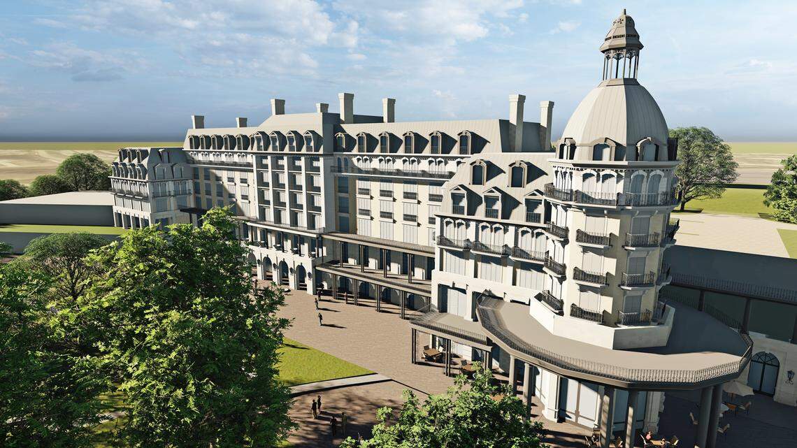 The Carillon Park mixed-use development in Southlake will feature a 259-room Grand Hotel that will be built into the topography so one side will be six stories while the other is seven stories.